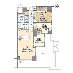 京急本線 新馬場駅 徒歩10分の賃貸マンション 1階2SLDKの間取り