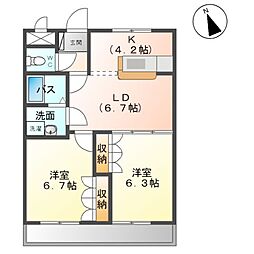 間取図画像 2LDK