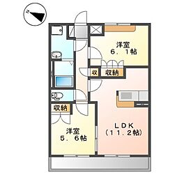 間取図画像 2LDK