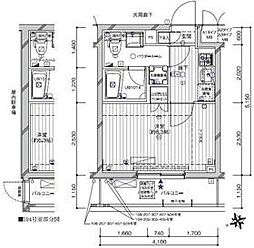 メインステージ南蒲田 106 1階1Kの間取り