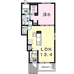 サニー　シノーレ 1階1LDKの間取り