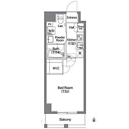 コンフォリア錦糸町ＤＥＵＸ 4階1Kの間取り