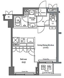 JR総武本線 馬喰町駅 徒歩2分の賃貸マンション 6階1LDKの間取り