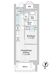 アビティグランデ砧 1LDKの間取図画像
