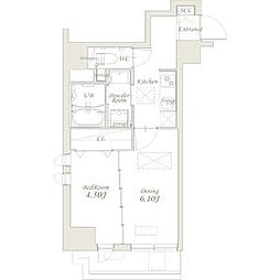 グランカーサ錦糸町　旧スプランディッド錦糸町I 5階1DKの間取り