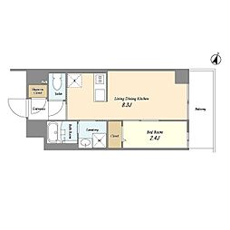 LOC'S赤羽志茂 1LDKの間取図画像