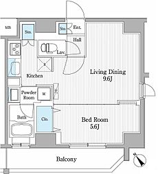 都営大江戸線 本郷三丁目駅 徒歩9分の賃貸マンション 3階1LDKの間取り