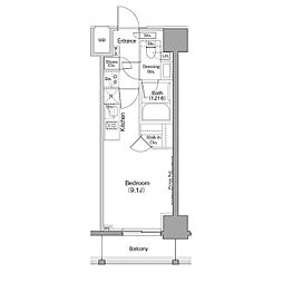 JR山手線 巣鴨駅 徒歩8分の賃貸マンション 3階ワンルームの間取り
