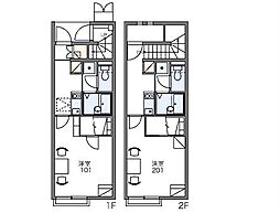 レオネクストＥａｓｅ　34 1階1Kの間取り