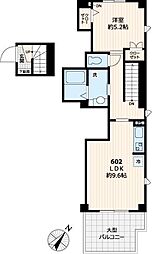 東武伊勢崎線 とうきょうスカイツリー駅 徒歩4分の賃貸マンション 6階1LDKの間取り