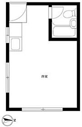 ルーブル羽沢 2階ワンルームの間取り