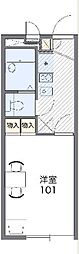 レオパレス森田 1Kの間取図画像