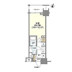 クレヴィア新宿若松町 1Kの間取図画像