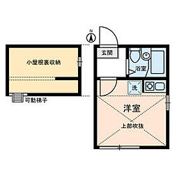 リビエラコート ワンルームの間取図画像