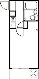協和コーポ9 1Kの間取図画像
