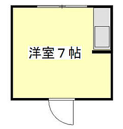 ステューディオ桜台 3階ワンルームの間取り