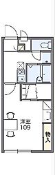 レオパレスレインボー 1Kの間取図画像