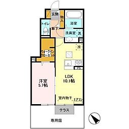 コンフォールコート 1LDKの間取図画像