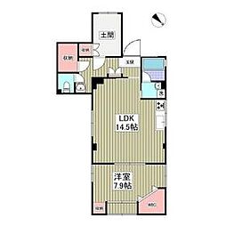 ＦＬＡＴ474ビル 1階1LDKの間取り