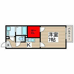 Ｃａｓａ　ｄｅ　Ｍｏｃａ 3階1Kの間取り