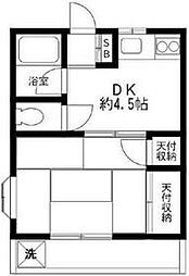 三宝ハイツ 1DKの間取図画像