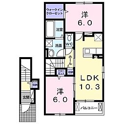 コンソラータ 2LDKの間取図画像