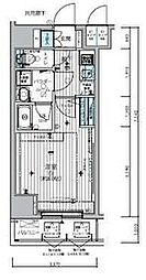 都営三田線 西巣鴨駅 徒歩7分の賃貸マンション 13階1Kの間取り