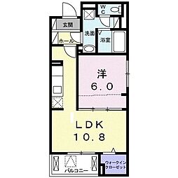 つくばエクスプレス 柏たなか駅 徒歩9分の賃貸マンション 1階1LDKの間取り