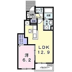 グランデ・コンフォート紅葉 1LDKの間取図画像