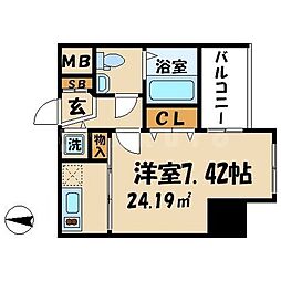 Osaka Metro谷町線 天神橋筋六丁目駅 徒歩6分の賃貸マンション 9階1Kの間取り