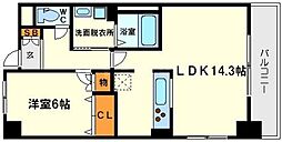 JR東海道・山陽本線 新大阪駅 徒歩3分の賃貸マンション 3階1LDKの間取り