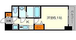 Osaka Metro堺筋線 堺筋本町駅 徒歩5分の賃貸マンション 13階1Kの間取り