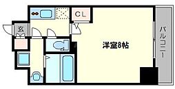 S-レジデンス西長堀 1Kの間取図画像