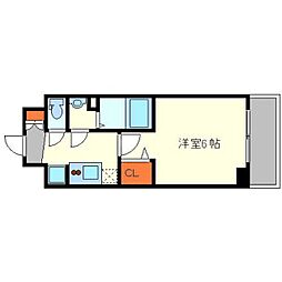 JR大阪環状線 玉造駅 徒歩6分の賃貸マンション 10階1Kの間取り