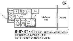 Osaka Metro中央線 九条駅 徒歩5分の賃貸マンション 12階1Kの間取り