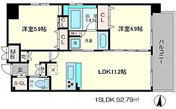 セレニテ心斎橋グランデ 1SLDKの間取図画像