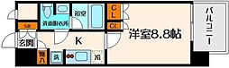 京阪本線 関目駅 徒歩3分の賃貸マンション 14階1Kの間取り