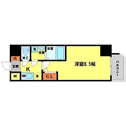 Osaka Metro御堂筋線 江坂駅 徒歩5分の賃貸マンション 9階1Kの間取り