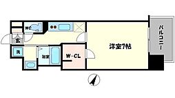 京阪本線 京橋駅 徒歩7分の賃貸マンション 3階1Kの間取り