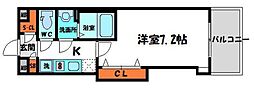 京阪本線 門真市駅 徒歩3分の賃貸マンション 13階1Kの間取り