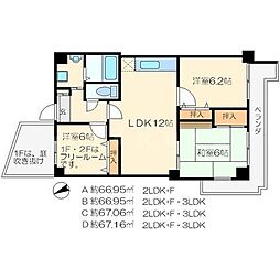 MNS天ヶ池 3階3LDKの間取り