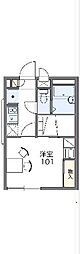 レオパレスなでしこ 1階1Kの間取り