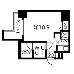 スパシエステージ池袋西 ワンルームの間取図画像
