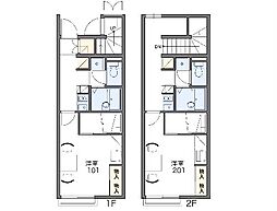 JR両毛線 伊勢崎駅 バス17分 連取町北下車 徒歩5分の賃貸アパート 2階1Kの間取り