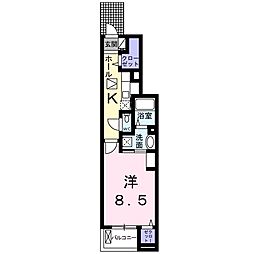 名古屋市営鶴舞線 原駅 徒歩19分の賃貸アパート 1階1Kの間取り