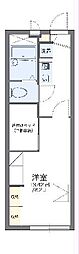 レオパレスカズ 1Kの間取図画像