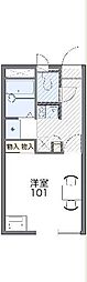 レオパレスブリエソレイユ 1Kの間取図画像