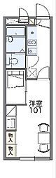 レオパレス横落 1Kの間取図画像