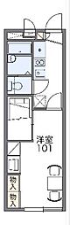 レオパレスブルーメハイム高田 1Kの間取図画像
