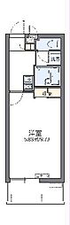 レオパレスハル 1Kの間取図画像